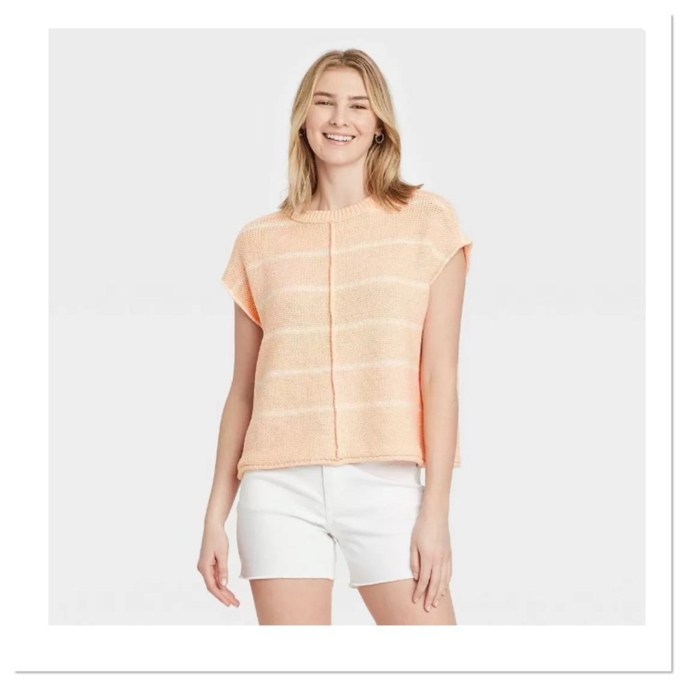 Women’s Striped Crewneck Extended Sweater Vest Universal Thread